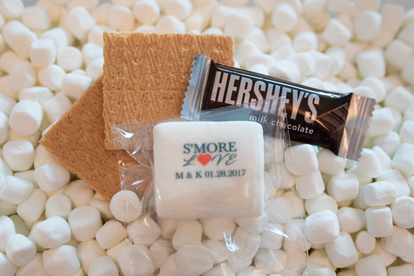 Marshmallow Wedding Favors with Custom Text or Images - A Unique Treat for Guests