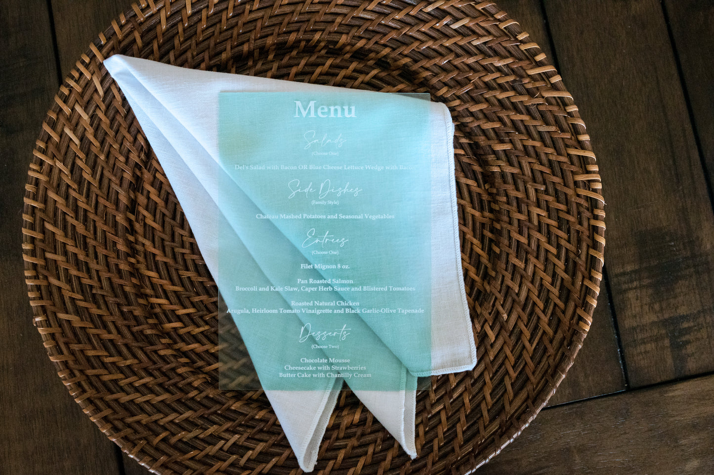 Affordable Custom Acrylic Menus for Your Next Event