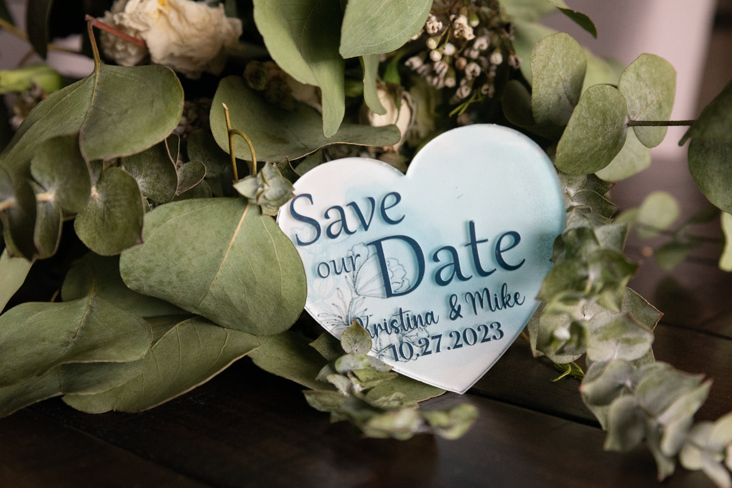 Personalized Heart-Shaped Acrylic Save the Date Magnets - Add a Unique Touch to Your Wedding