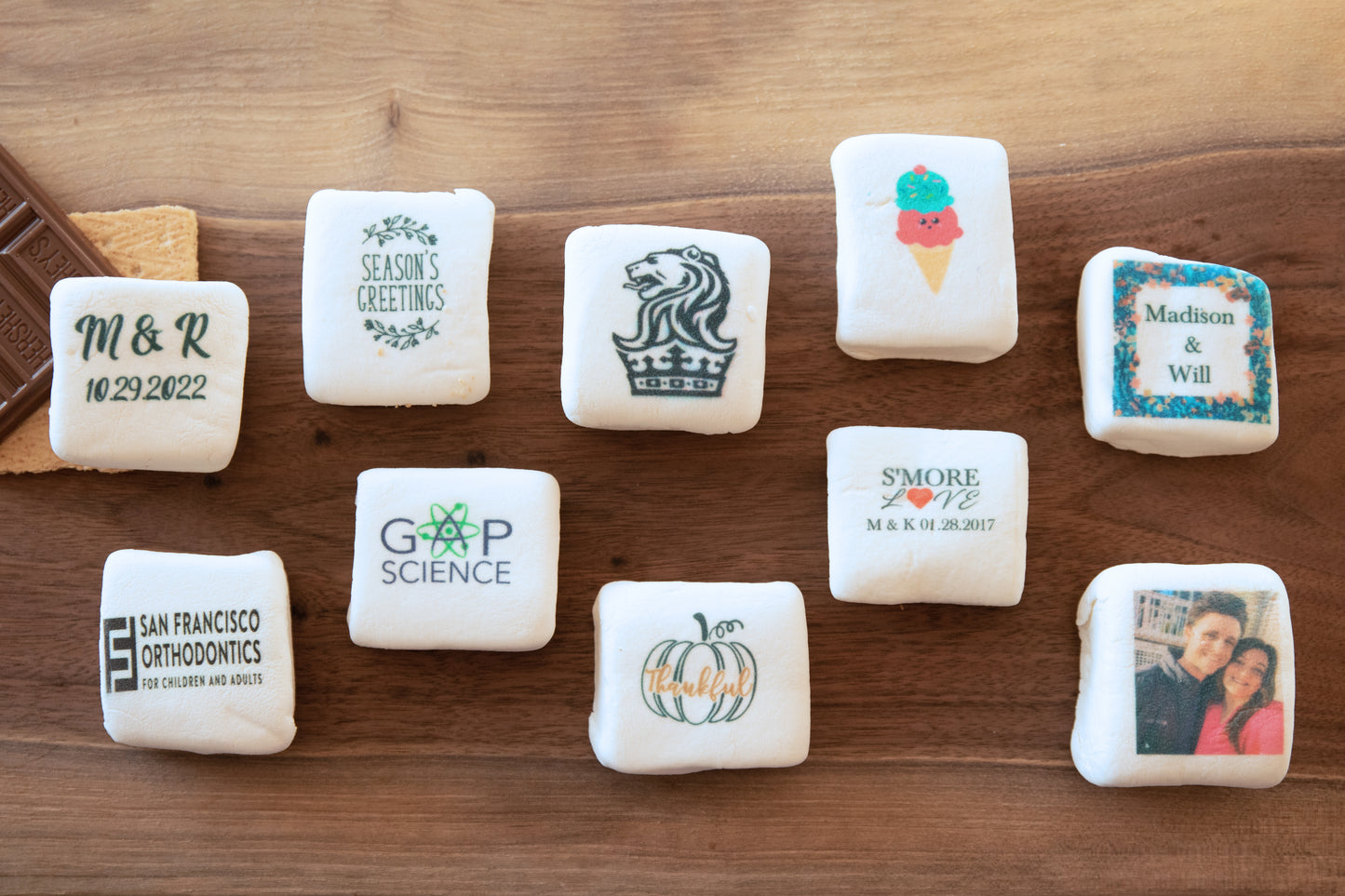 Printed Marshmallows for Events or Parties - Add Your Own Design