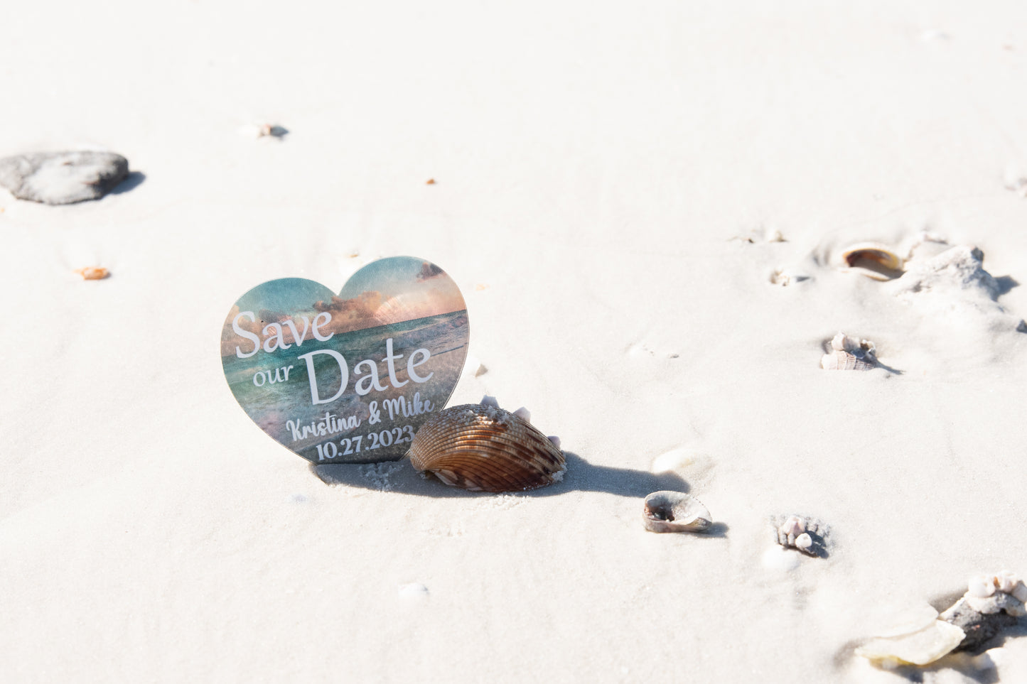 Personalized Heart-Shaped Acrylic Save the Date Magnets - Add a Unique Touch to Your Wedding