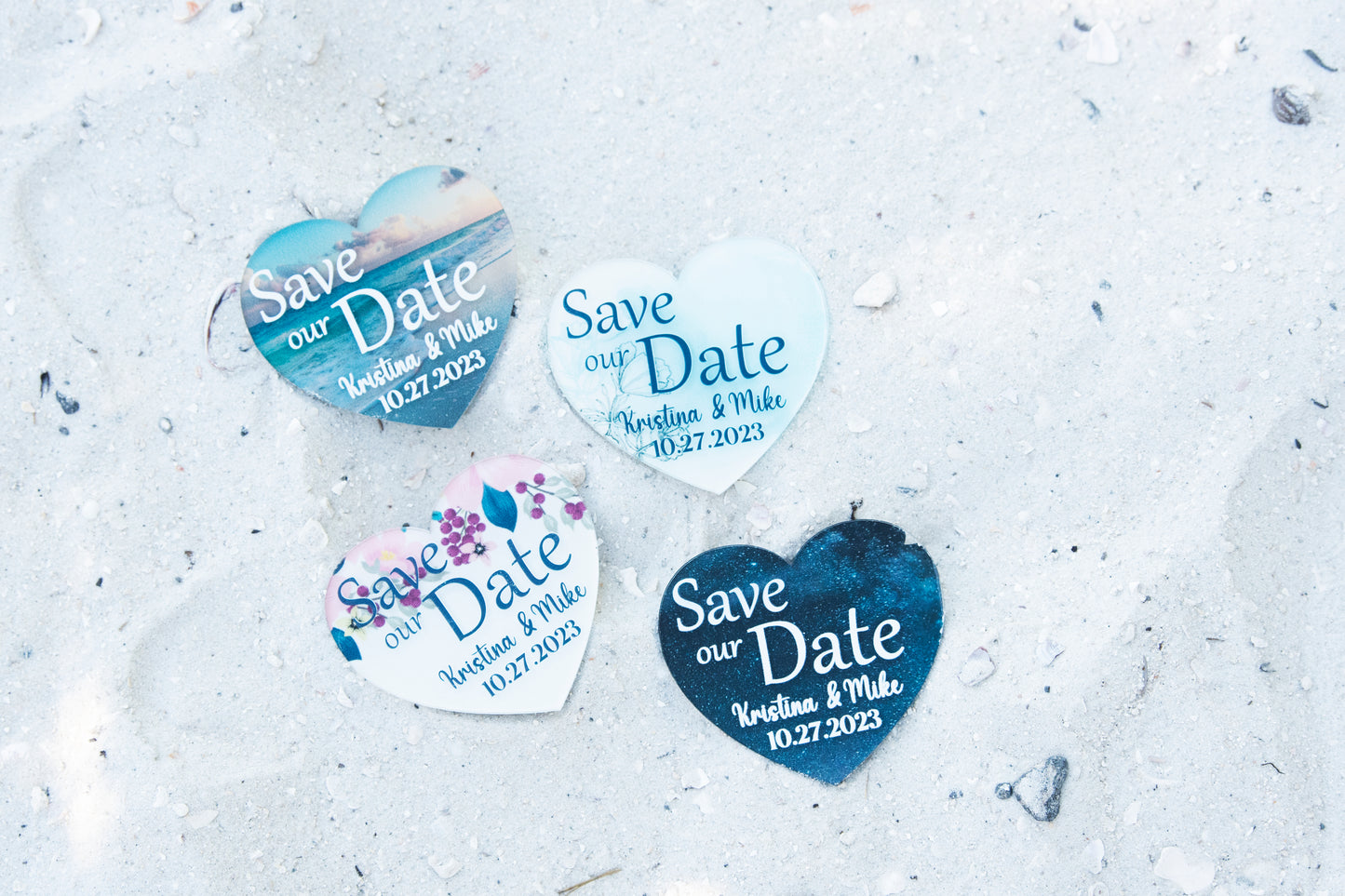 Personalized Heart-Shaped Acrylic Save the Date Magnets - Add a Unique Touch to Your Wedding