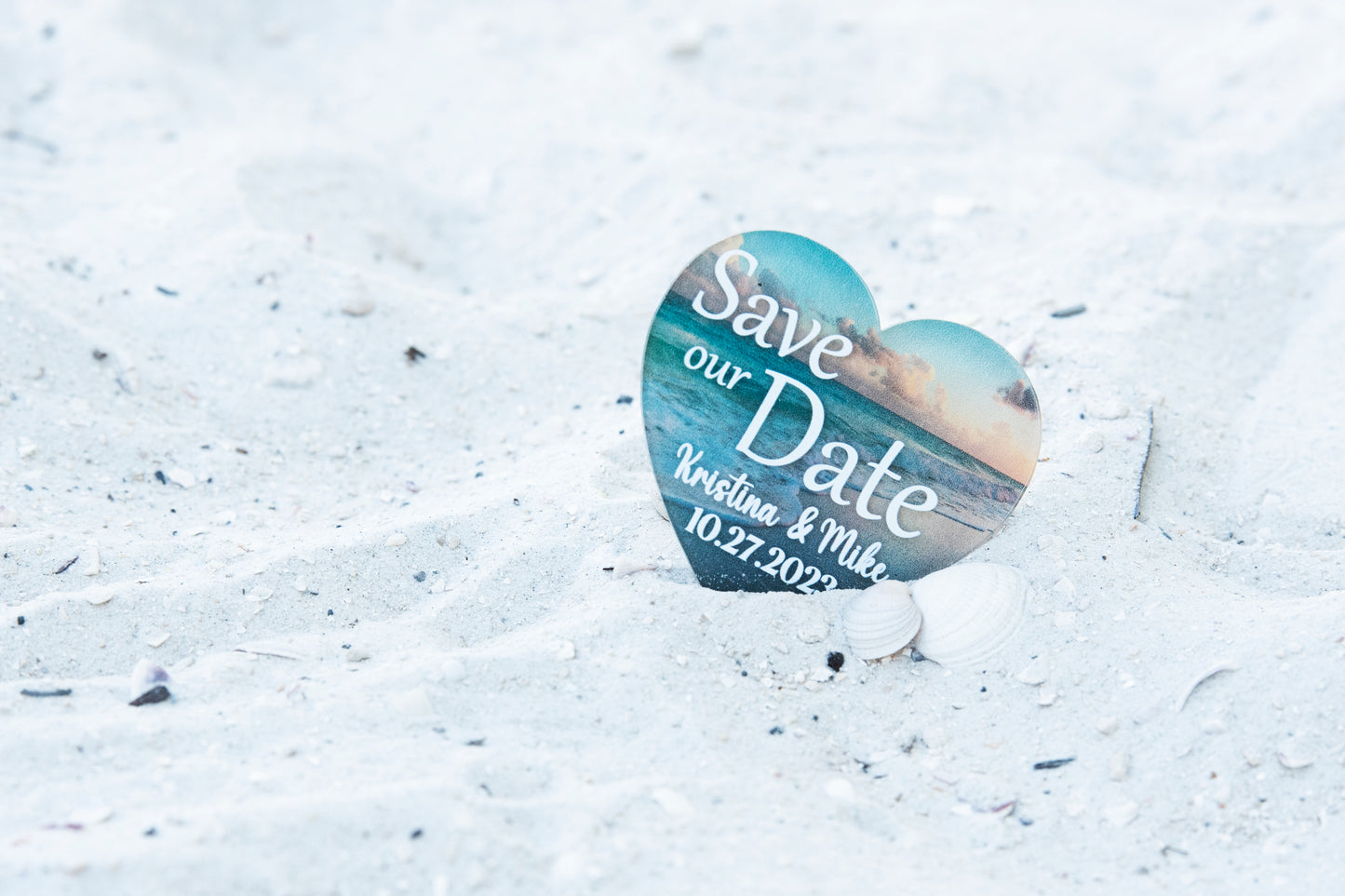 Personalized Heart-Shaped Acrylic Save the Date Magnets - Add a Unique Touch to Your Wedding