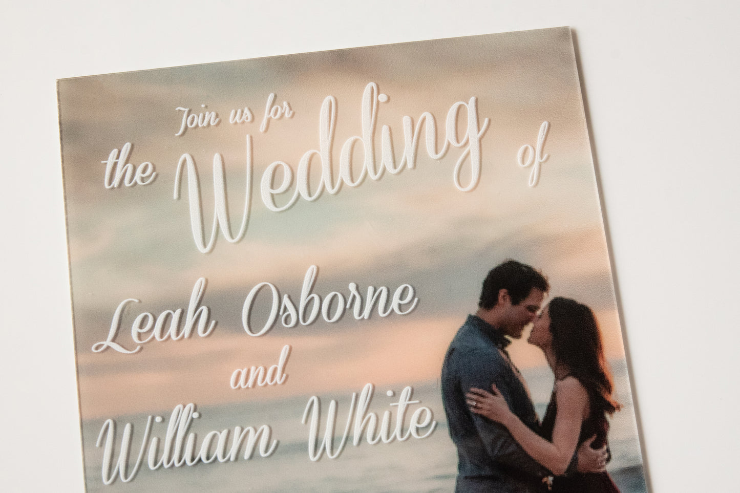 Personalized Acrylic Save the Date - Showcase Your Engagement Photos