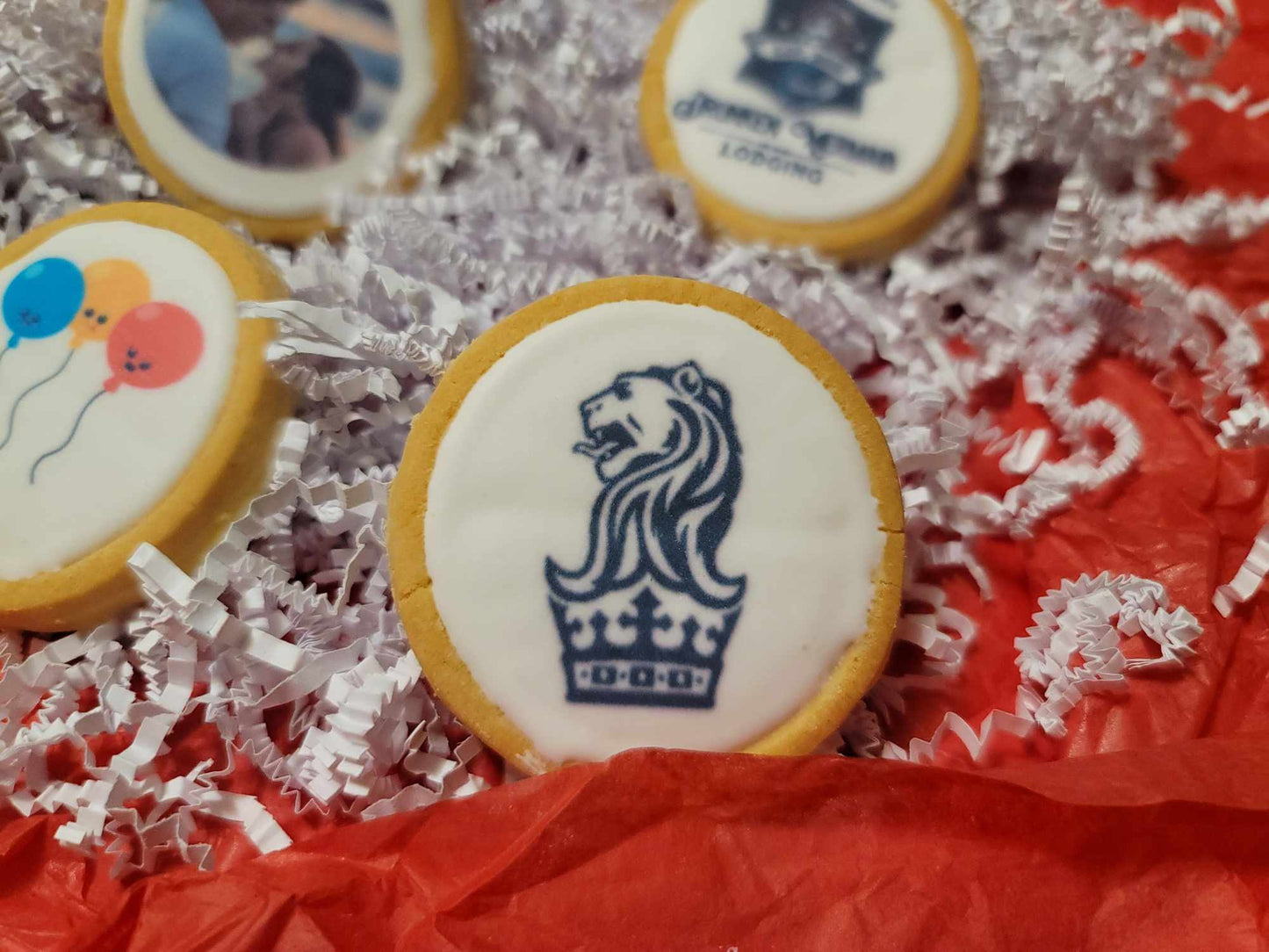 Logo Cookies Printed with Any Image, Logo or Photo | Customized Logo Images | Custom Logo Cookies | Corporate favors | Custom Party Favor
