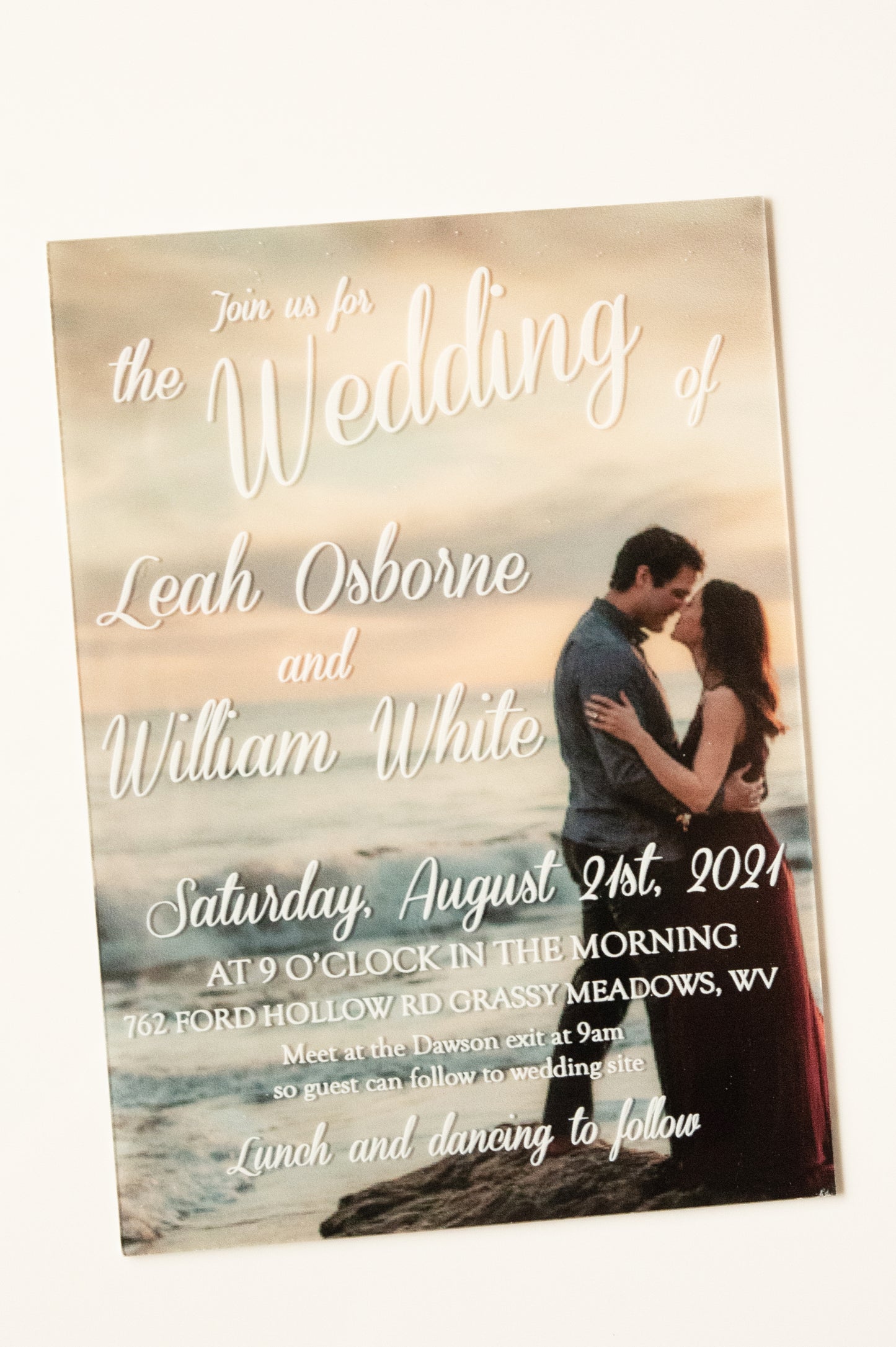 Personalized Acrylic Save the Date - Showcase Your Engagement Photos