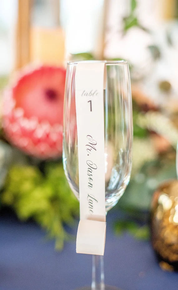 Metallic Foiled Sip & Be Seated Scrolls - Exquisite Champagne Wall and Seating Chart Decor