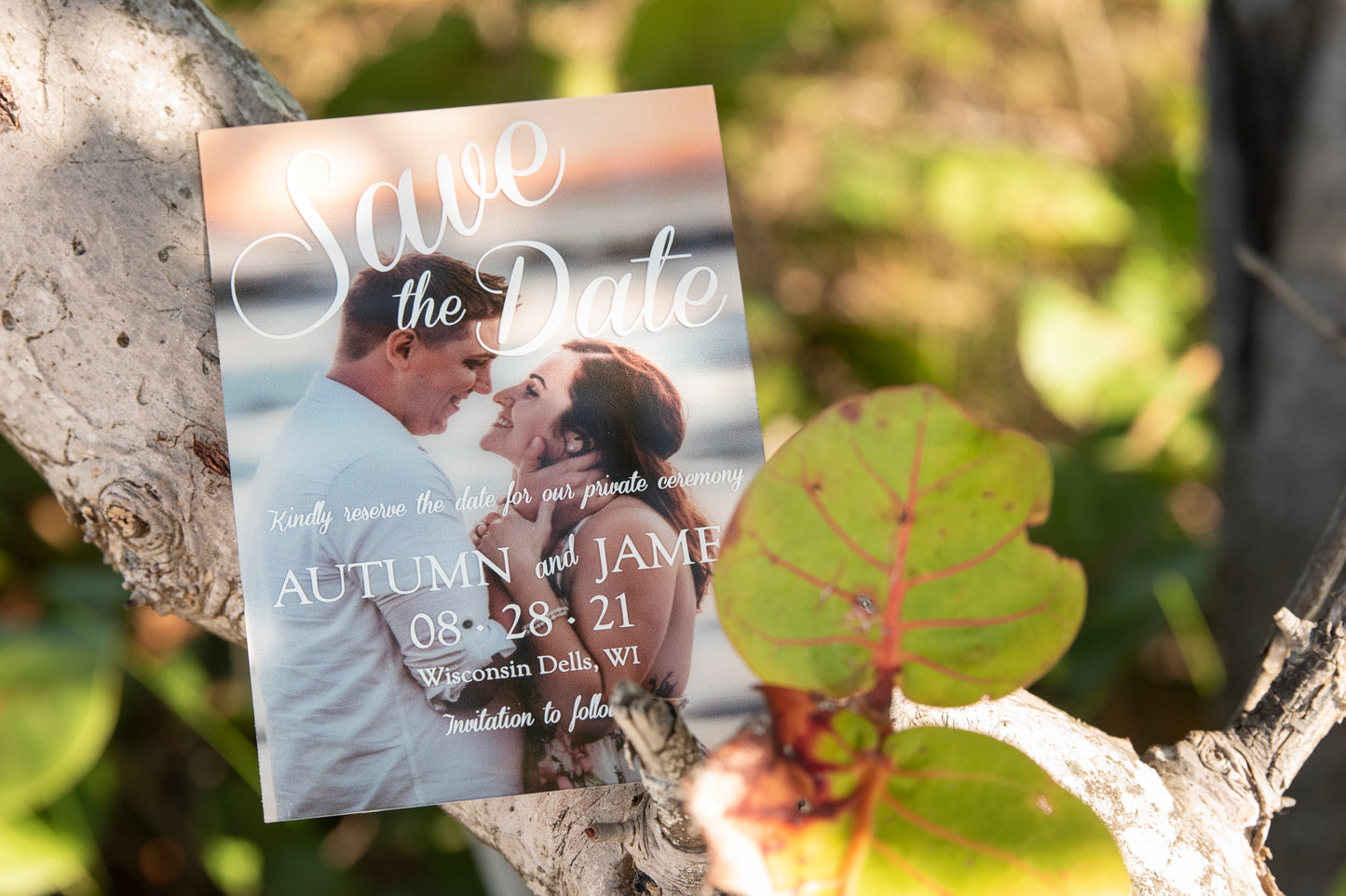 Personalized Acrylic Save the Date - Showcase Your Engagement Photos